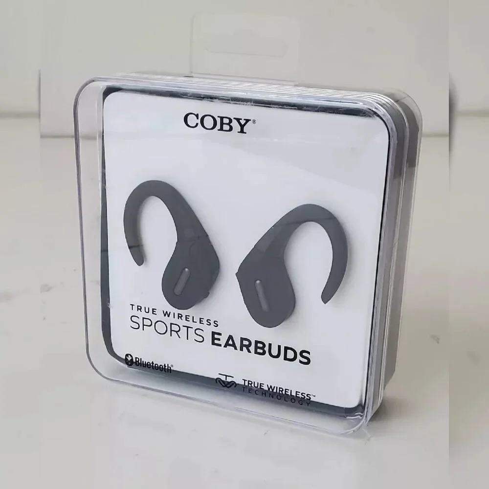 COBY TRUE WIRELESS SPORTS EARBUDS 2024 BLUETOOTH BLACK